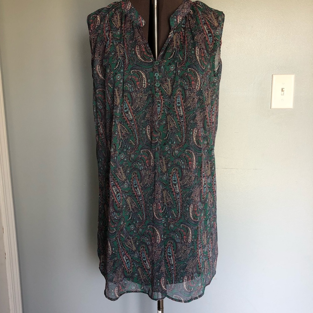 LOVE, FIRE • GREEN PAISLEY DRESS
